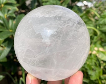88 mm klar kvartskristallkula: Handskuren helande boll