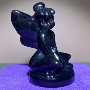 2.5&#39;&#39;+ Natural Obsidian quartz,quartz crystal,Angel skull,Home Decoration,hand carved,crystal Angel,Crystal Gifts 1pc