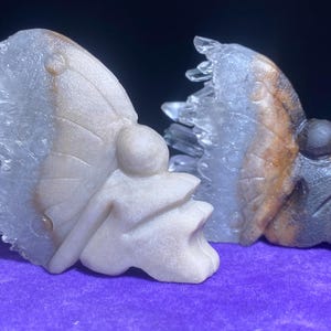 1.9&#39;&#39;+ Natural Clear Cluster quartz,quartz crystal,Angel skull,Home Decoration,hand carved,crystal Angel,Crystal Gifts 1pc