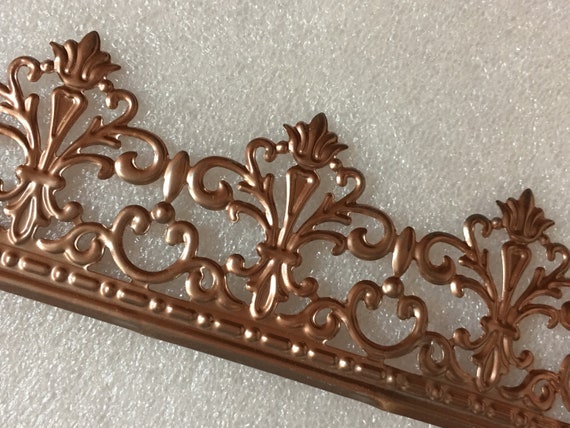 Decorative Metal Trim Crown 3 Ft Metal Embossed Trim Etsy