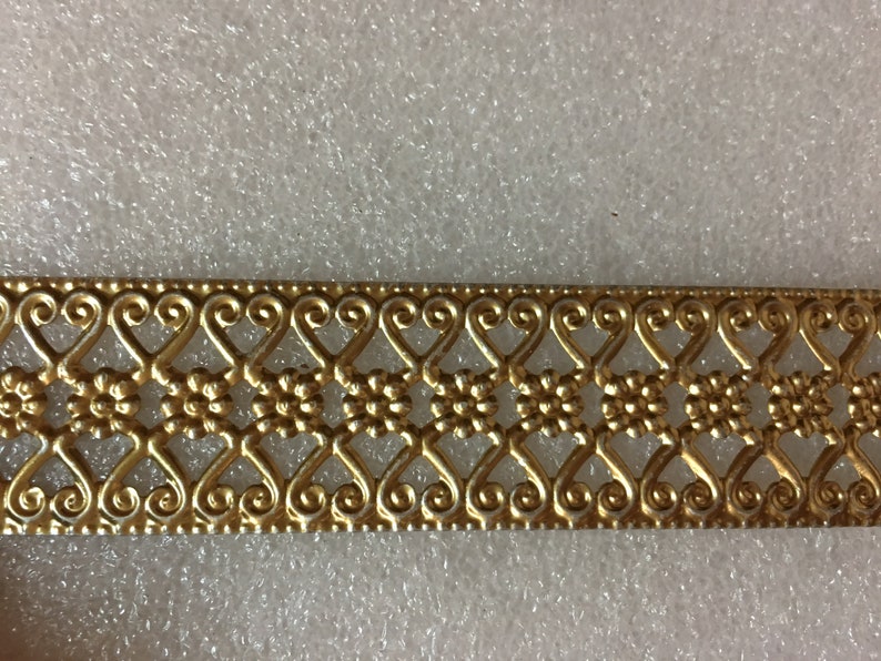 EMBOSSED Metal Trim HEARTS and FLOWERS Crown 3 Ft Metal Etsy