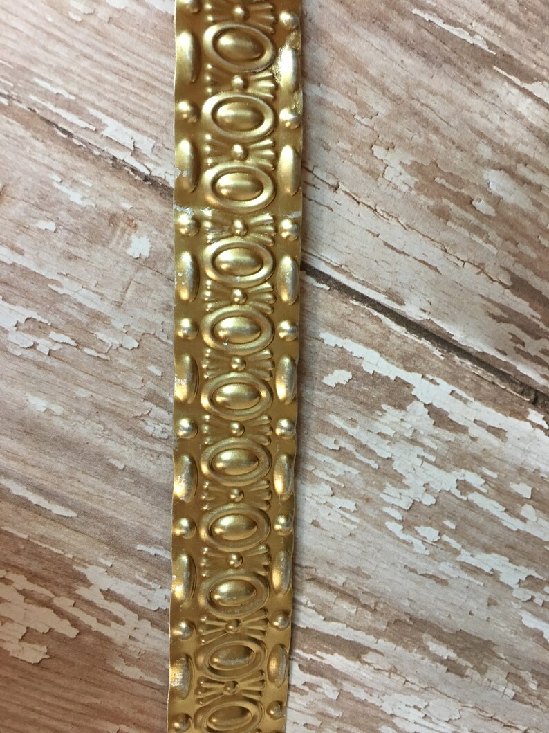 Embossed decorative METAL TRIM Crown 3 ft Metal embossed