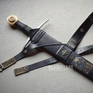 Handmade Medieval Carbon Steel Sword with Bronze Pommel