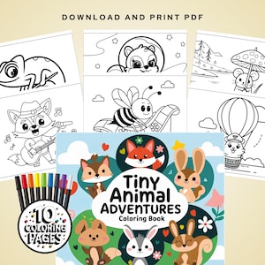 Kids Coloring Pages, Digital Coloring Book, Printable Coloring Book, Coloring Pages