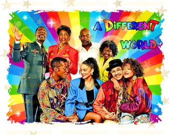 A Different World Png, A Different World Shirt Print, Sublimation Png, Vintage Movie Png, Fred Sanford and Son, Good Times, Digital Download