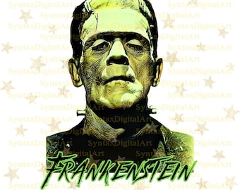 Frankenstein Png, Frankenstein Design Png, Frankenstein Monster Png, Frankenstein Braut, Frankenstein Clipart, Halloween T-Shirt Design