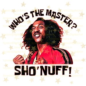Shonuff Who&#39;s The Master Png, Sho&#39;Nuff The Master, Shogun of Harlem Png, The Glow Png, Leroy Green Png, Sublimation Png, Digital Download