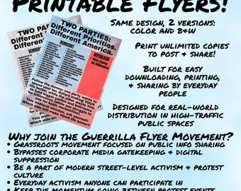 Democrat Vs Republican Priorities Comparison 8.5x11 Flyer Vote Democrat Midterm Election Info Handout