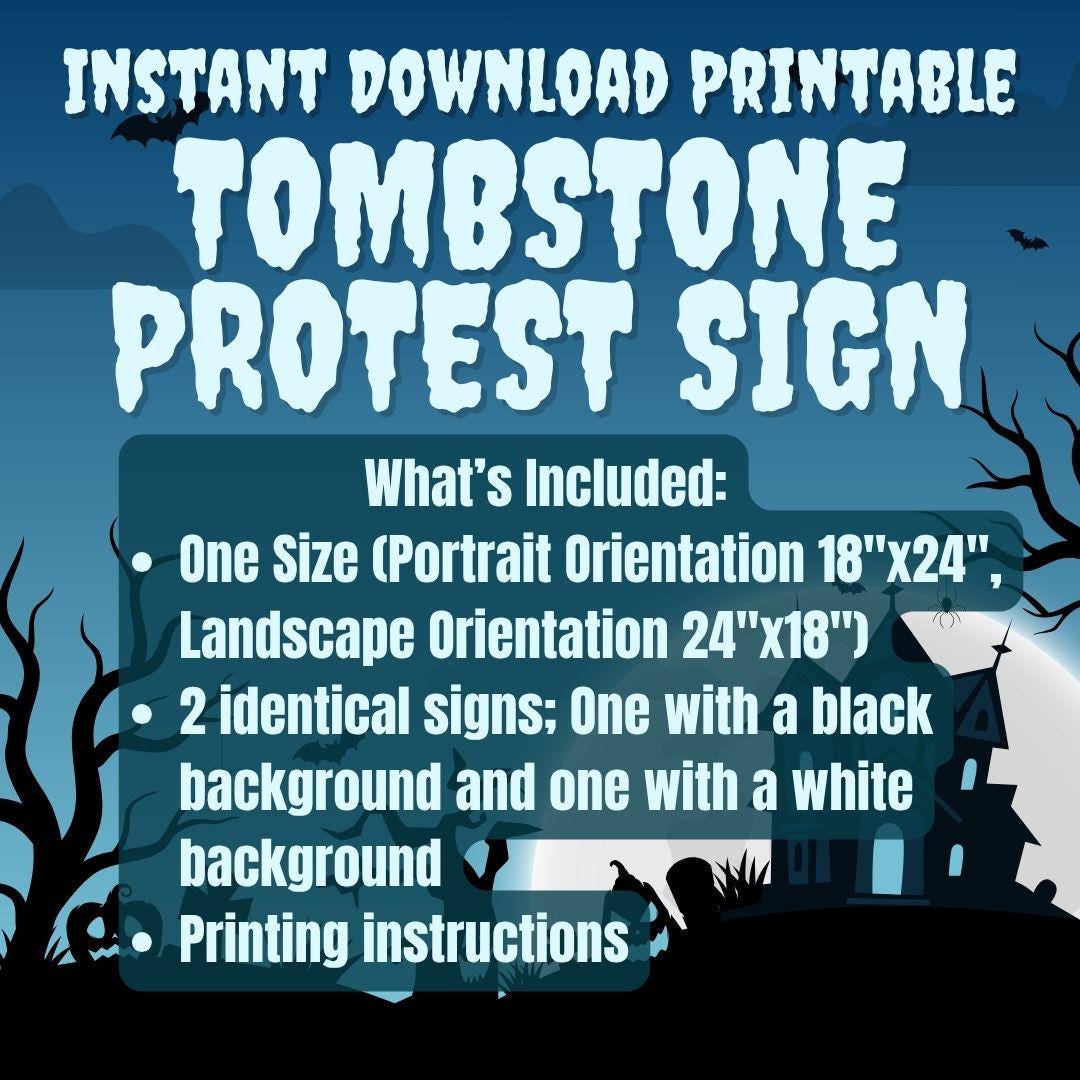 Science Lawn Sign Printable RIP Planet Earth Tombstone Protest Sign Pro Environment Yard ...