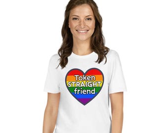 Token straight friend ally t shirt inclusive pride LGBTQ supporter graphic tee ally pride month outfit shirt supportive straight friend