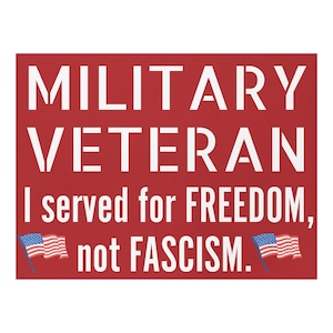 Printable protest sign Marines red veteran served for freedom sign anti Trump sign anti fascism sign instant download postcard poster flyer