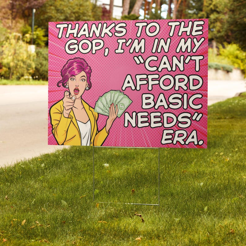 Printable Funny Anti GOP Protest Sign Republican Economy Political ...