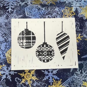 Cartão de enfeites de natal