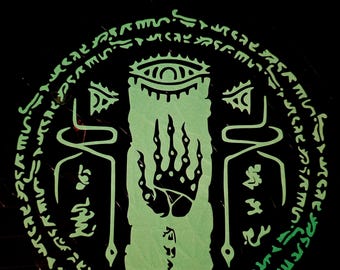 Adhesivo decorativo para ventana con sello de templo de fantasía, atrapasoles