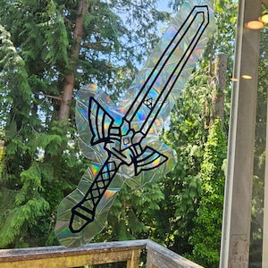Hero Sword Window Cling Suncatcher Decal