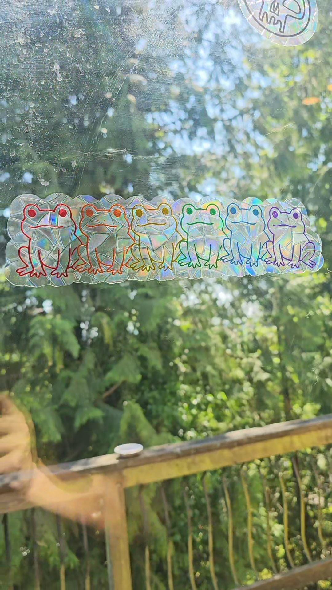 Turning the Frogs Gay Rainbow Window Sticker Suncatcher Decal