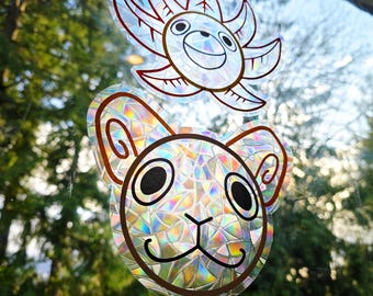 Pirat Anime Skepp Galjonsfigur Suncatcher Fönsterklistermärke