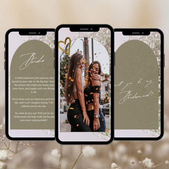 Animated Bridesmaid Proposal Video: Customizable Digital Invitation (canva  Template) - Etsy