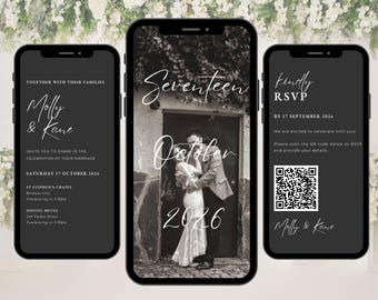 Animated Digital Wedding Invitation: Customizable Video Template