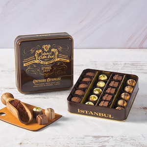 Special Assorted Chocolates – Small Retro Tin (260g) – Free Shipping