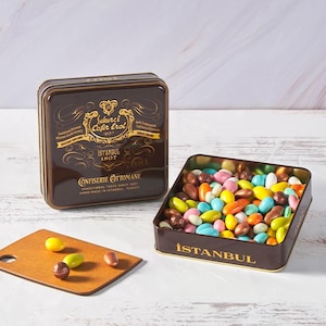 Cafer Erol 1807 - Mixed Dragee Small Retro Tin - 500g (Free Shipping)