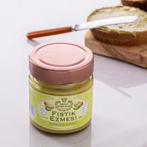 Pistachio Paste Glass Jar Handmade Spreadable | Pistachio Cream 200g | Perfect for Breakfast, Desserts, and Snacks | Gourmet Pistachio