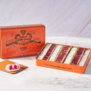 Cafer Erol 1807 - Rose-Flavored Turkish Delight Medium Retro Tin - 800g (Free Shipping)
