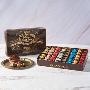 Cafer Erol 1807 Avvolto Speciale Cioccolato Grande Retro Tin - 690g (Spedizione Gratuita)