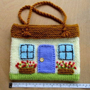 NEW 10 Tiny 3'' Bears and Cottage Bag Toy knitting pattern Pocket Doll Instant Download PDF image 4
