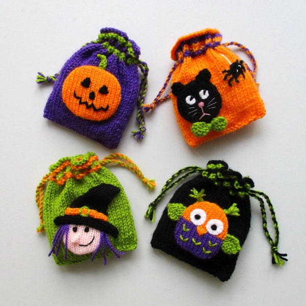 Bags of Halloween Fun - 5" (13cm) Trick-or-Treat - sacs de fête - Jack o' lantern - PDF téléchargement instantané
