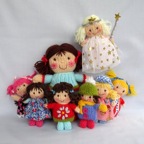 Jenny Jolly Dollies and Bags Doll Knitting Patterns Toy Etsy