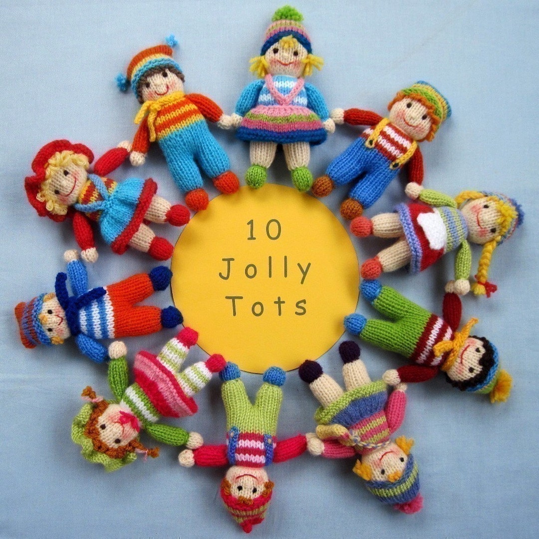 10 Jolly Tots Toy Knitting Pattern 6 15cm Small Etsy
