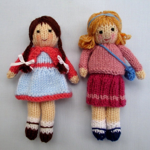 5 Little Friends in Autumn Small Doll Knitting Pattern - Etsy