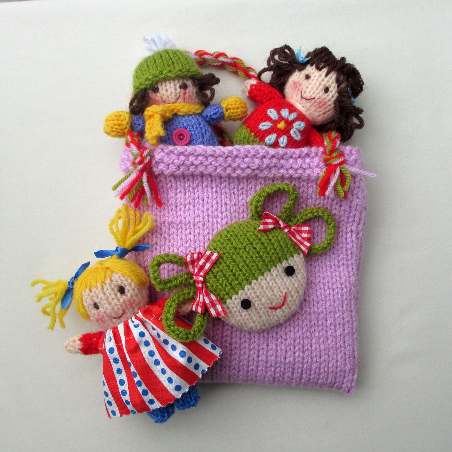 Jenny Jolly Dollies and Bags doll knitting patterns Etsy