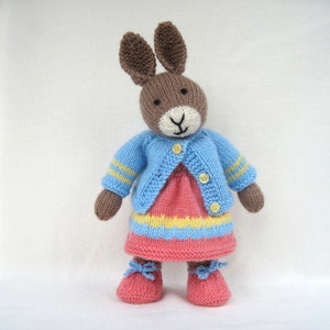 Mother Bunny 13 33cm rabbit doll knitting pattern INSTANT DOWNLOAD image 3
