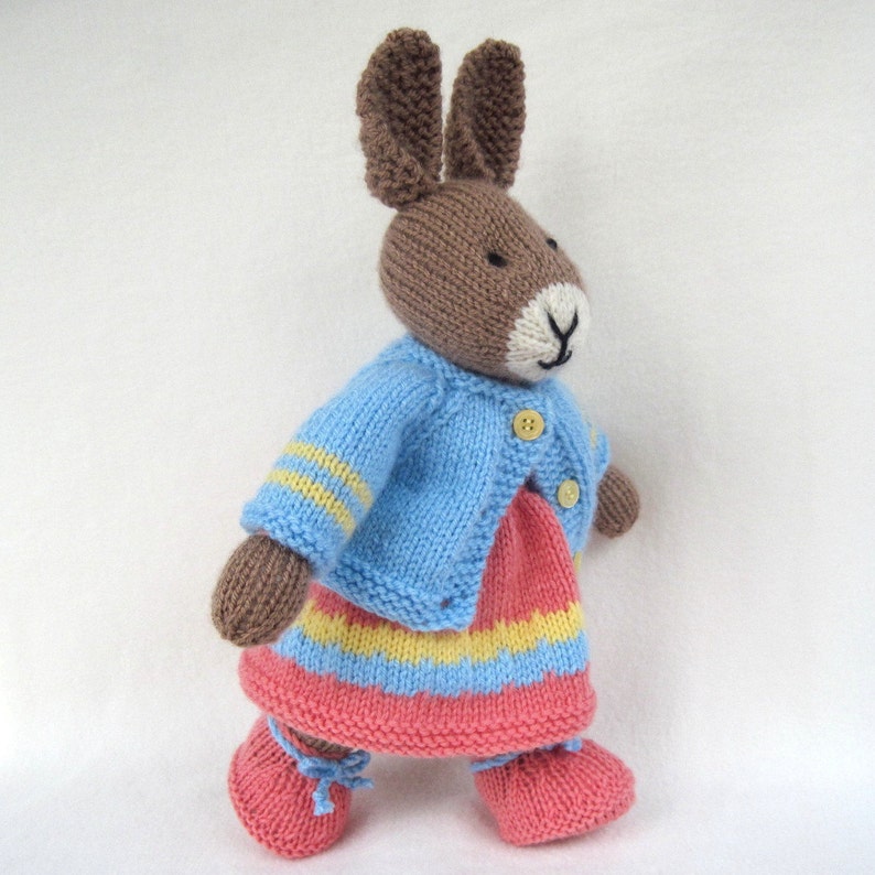 Mother Bunny 13 33cm rabbit doll knitting pattern INSTANT DOWNLOAD image 5