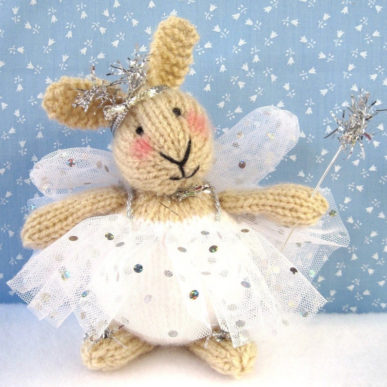 6 Winter Bunnies 6 15cm rabbit doll knitting pattern INSTANT DOWNLOAD toy rabbits image 2