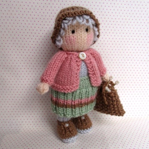 Granny Pearl 7 17cm small doll knitting pattern pattern for granny image 6