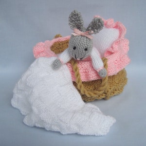 Baby Bunny, toy knitting pattern, bunny knitting pattern, toy crib, rabbit doll toy, pdf image 4