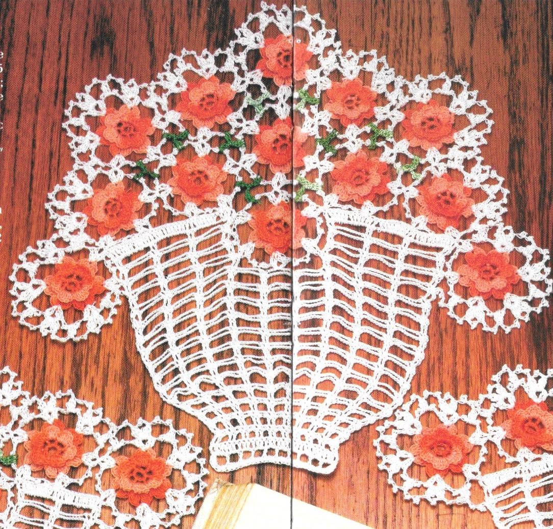 28 Vintage Rose Crochet Patterns: Add Old-World Charm to Your Creations 25 Vase of Roses Doilies Vintage