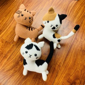 Crochet Amigurumi Cat – Handmade Stuffed Kitten Plush, Cute Yarn Animal Toy, Gift for Cat Lovers, Kawaii Home Décor