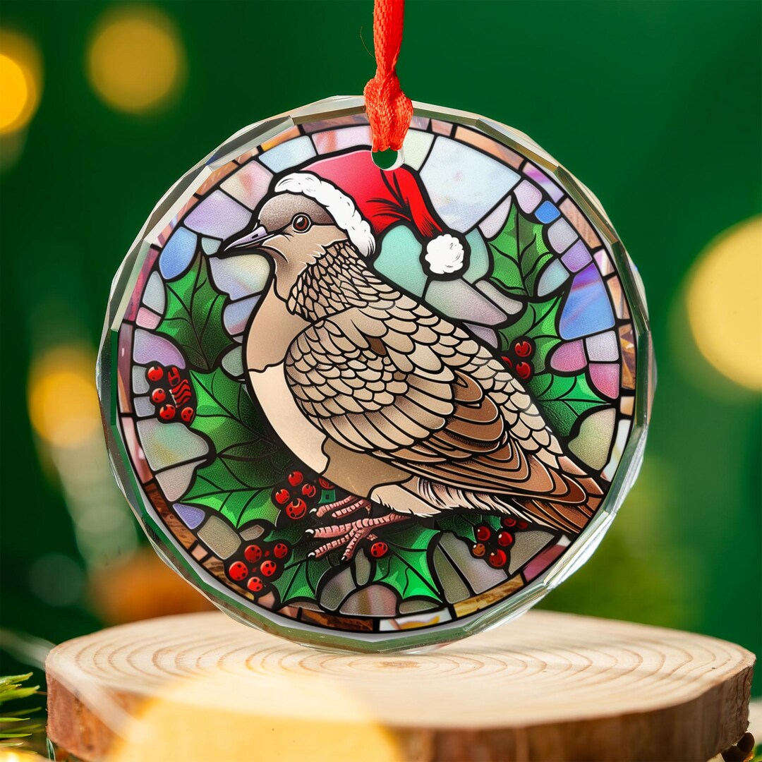 Stained Glass Dove Ornament | Peace Bird Christmas Décor | Symbolic ...