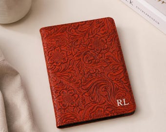 Custom Floral Vegan leather Kindle Case, Personalized Monogram Kindle Cover, Kindle Paperwhite 12th & Colorsoft 7" Case, Reader Gift