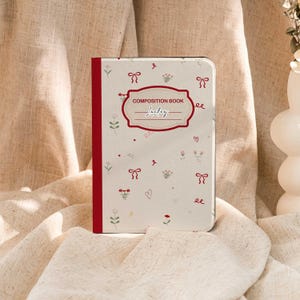 Composition Book iPad Case with Pencil Holder: Sweet Moment Design