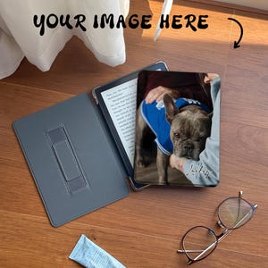 Custom Photo Kindle Case: Auto Wake/Sleep, Magnetic Back, Clear Cover