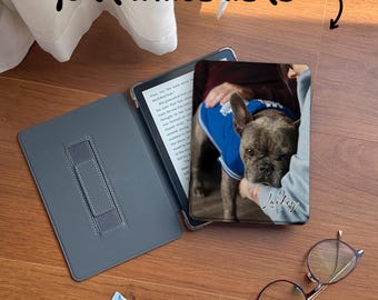 Custom Photo Kindle Case: Auto Wake/Sleep, Magnetic Back, Clear Cover