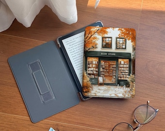 Bookstore Kindle Paperwhite Cover: Magnetic Back, Auto Wake/Sleep
