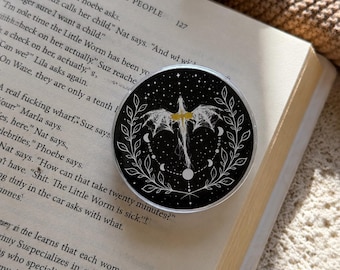 Fantasy Dragon Kindle Grip, Gothic Kindle Accessory, Personalized Reading Grip, Book Lover Gift