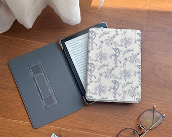 Floral Whisper New Kindle Paperwhite 12th Cover Kobo Clara Farbe BW Auto Wach/Schlafen Klar/Magnetic Back Kindle Hülle mit Riemen Geschenk für Mama