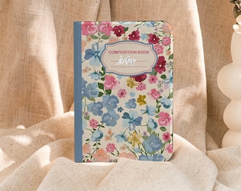 Floral Composition Book iPad Case with Pencil Holder - Auto Wake/Sleep